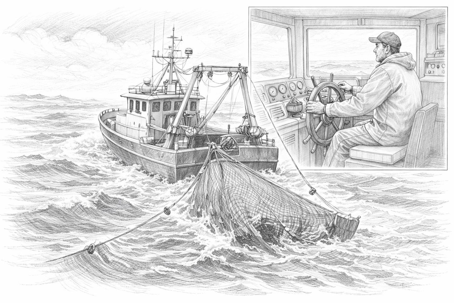 Coussin Sacrum &amp; Coccyx | Bateau de pêche | Marins pêcheurs
